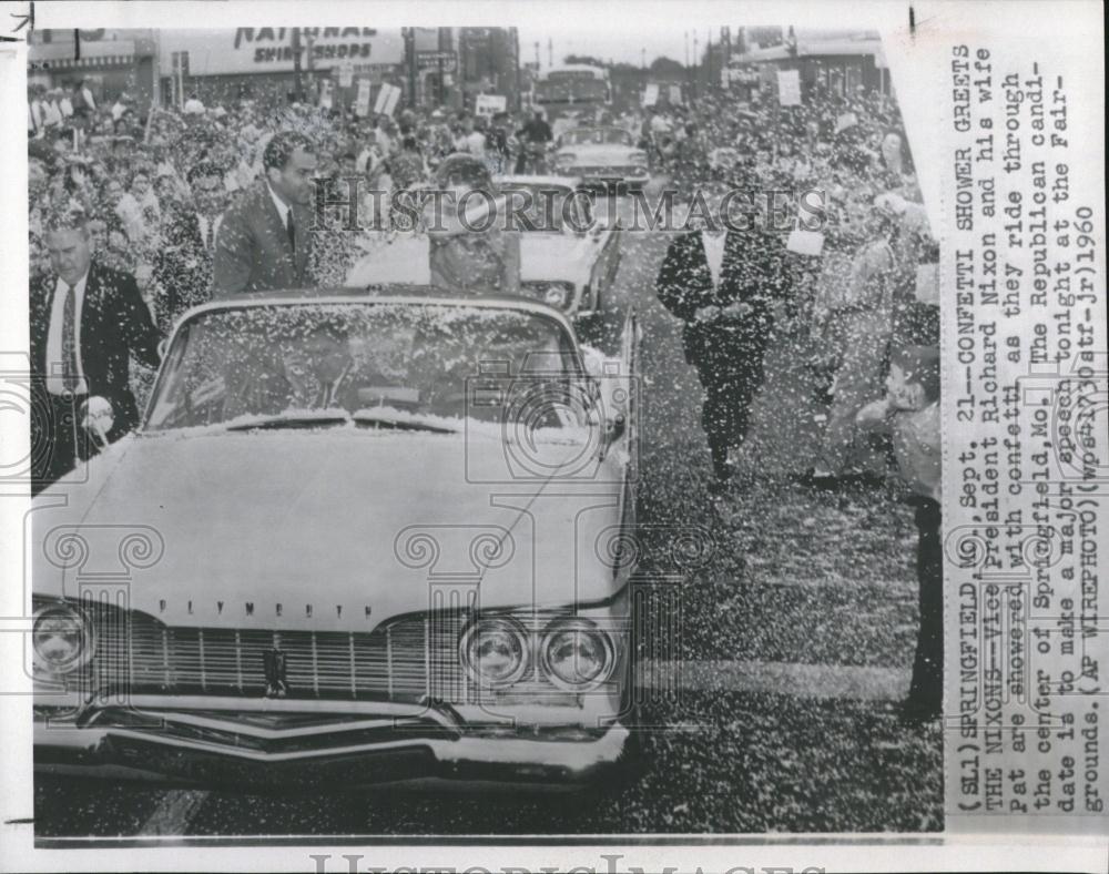 1960 Press Photo Confetti Campaign Vice President Nixon - RRV25977 - Historic Images