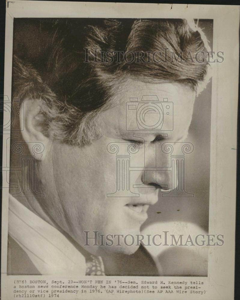 1976 Press Photo Sen Edward M Kennedy not President - RRV14179 - Historic Images