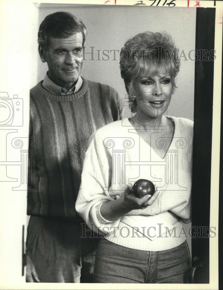 1987 Press Photo Actors Don Murray, Barbara Eden in &quot;The Stepford Children&quot; - Historic Images