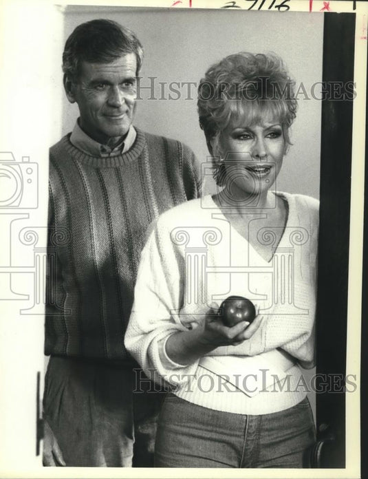 1987 Press Photo Actors Don Murray, Barbara Eden in "The Stepford Children" - Historic Images