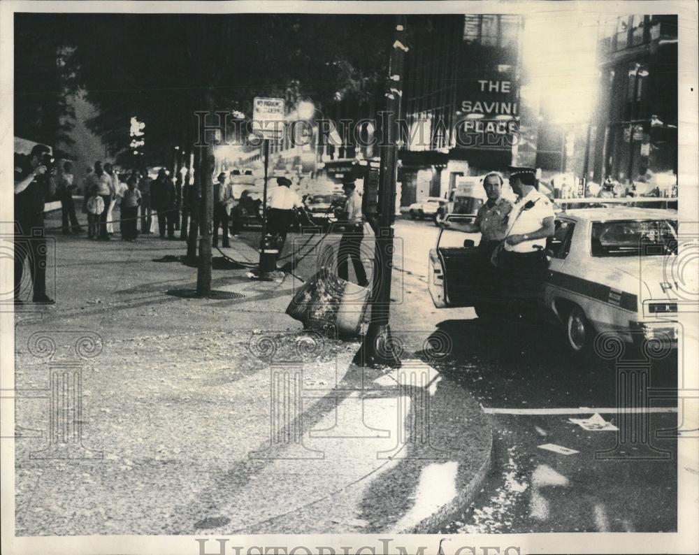 1976 Press Photo Blown Up Waste Basket Dearborne Monroe - RRV04125 - Historic Images