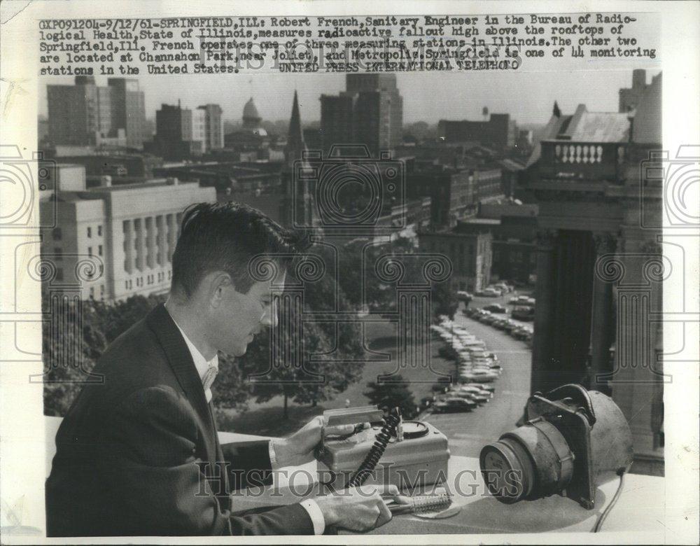 1961 Press Photo Robert French Sanitary Engineer Bureau - RRV67951 - Historic Images