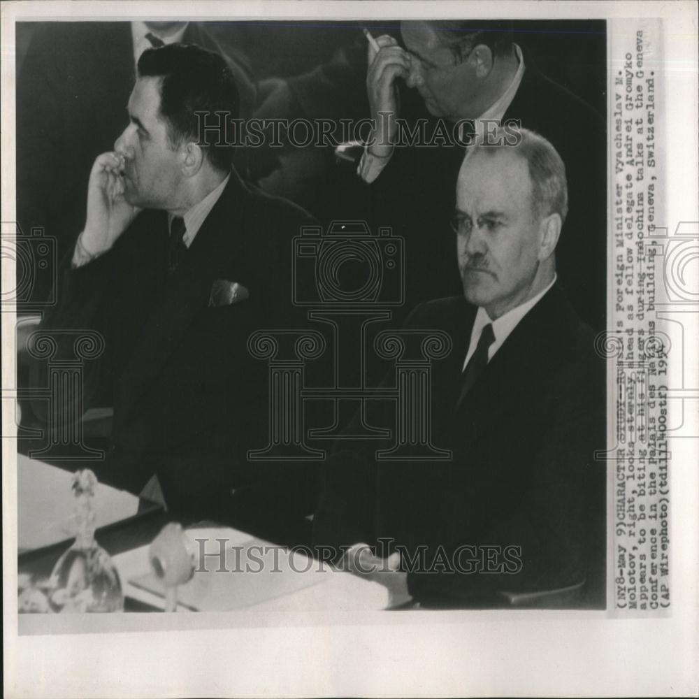 1954 Press Photo Andrei Gromyko At A Conference - RRV26803 - Historic Images