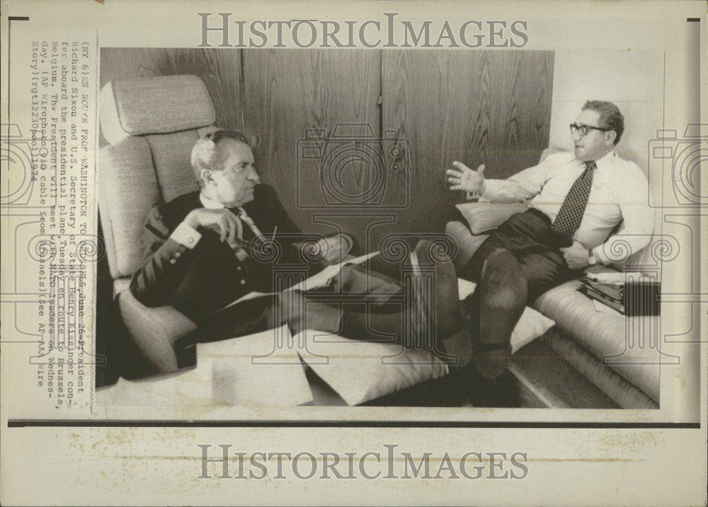 1974 Press Photo Route Brussel Preside US secretary - RRV47837 - Historic Images