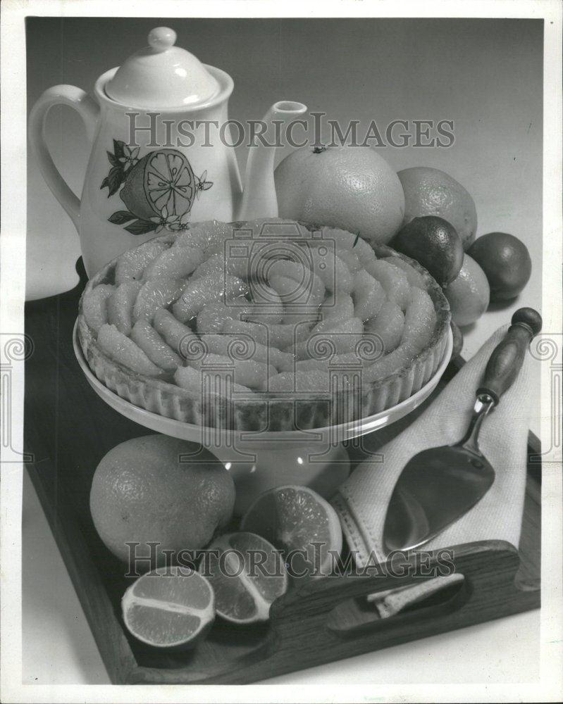 1983 Press Photo Fresh Orange Tart Dessert Recipe - RRV63883 - Historic Images