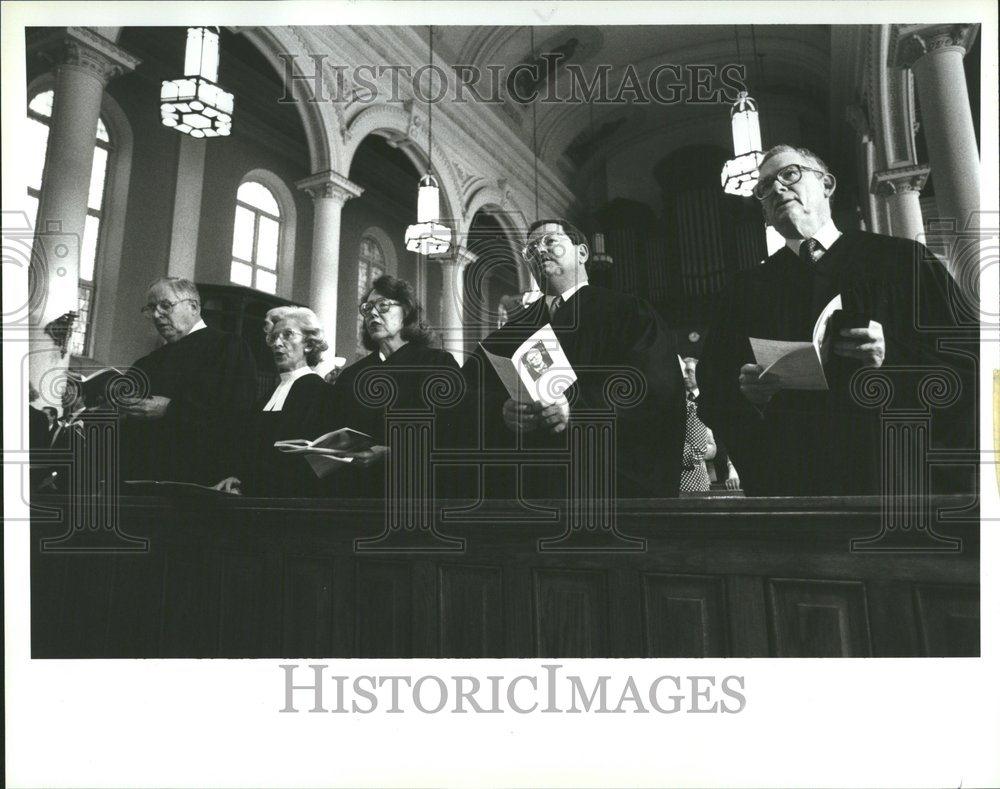 1988 Press Photo Chief Justice G. Mennen Williams honor - RRV45351 - Historic Images