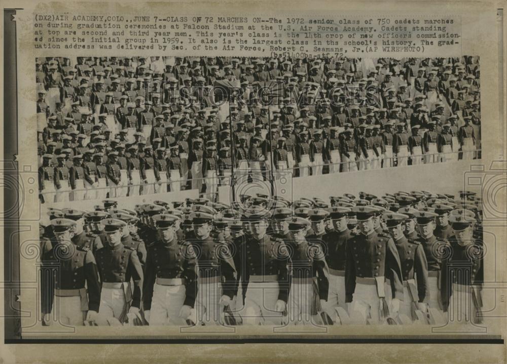 1972 Press Photo Cadets Marches Air Force Academy U.S. - RRV18083 - Historic Images