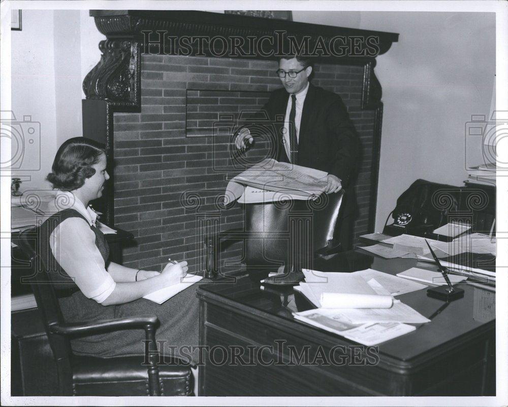 1956 Press Photo Sam J. Taylor Beatrcie Ensminger - RRV51075 - Historic Images