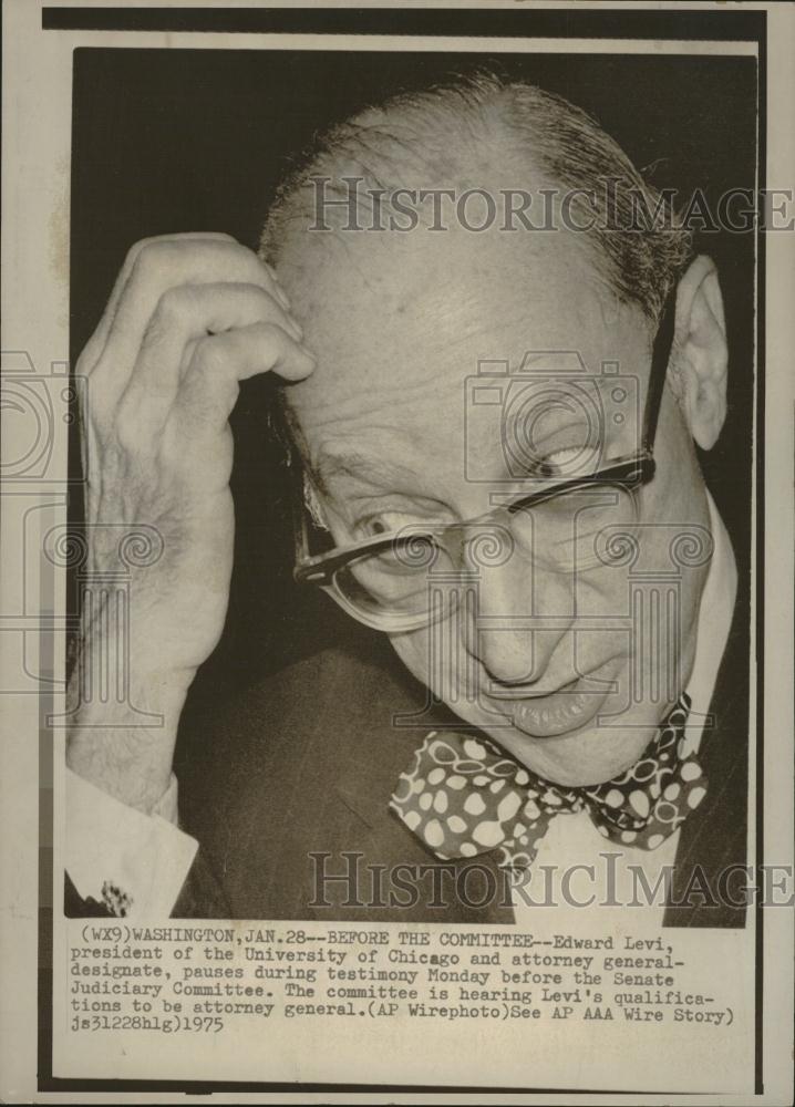 1975 Press Photo Chicago Attorney Edward Levi - RRV13655 - Historic Images