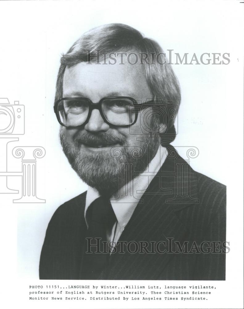 1983 Press Photo Educator William Lutz English Prof - RRV33463 - Historic Images