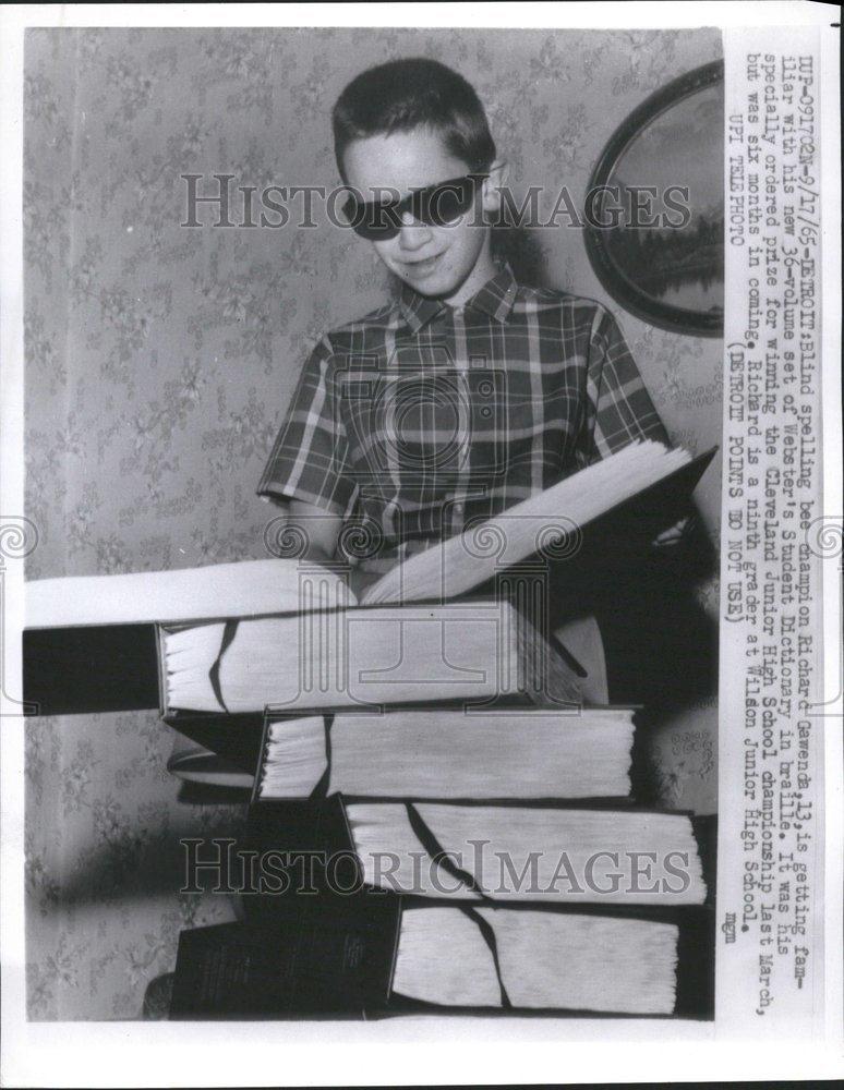 1965 Press Photo Blind Spelling Bee Champion Gawenda - RRV64433 - Historic Images