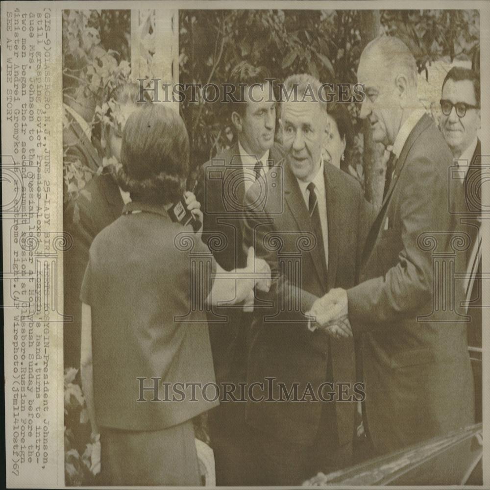 1967 Press Photo Lyndon Johnson/Alexei Kosygin/Cold War - RRV27377 - Historic Images