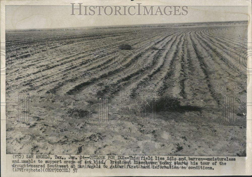 1957 Press Photo Drought TX President Eisenhower - RRV57783 - Historic Images