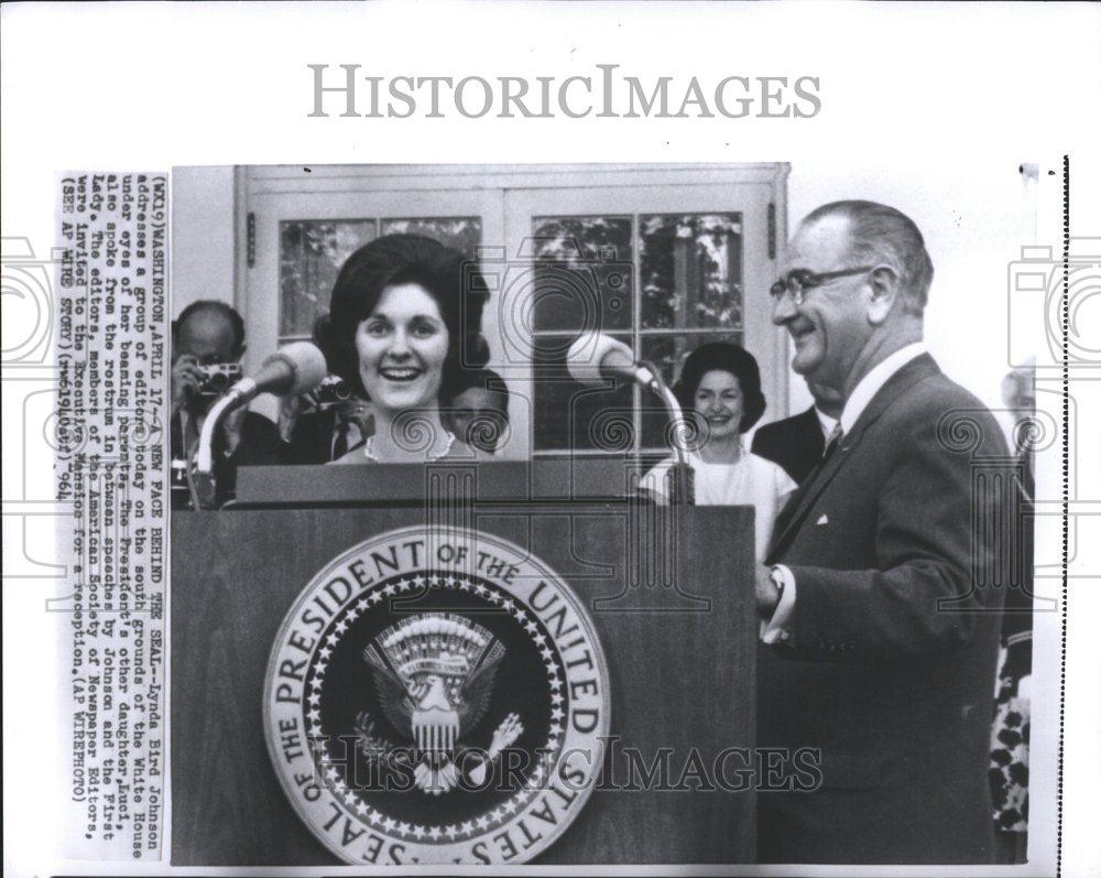 1964 Press Photo Lynda Bird Johnson Luci America Group - RRV58881 - Historic Images