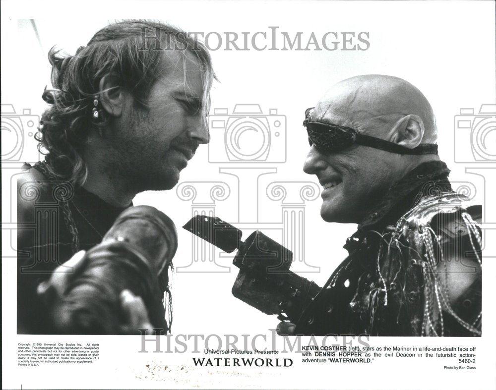1995 Press Photo Waterworld Film Actors Costner Hopper - RRV46183 - Historic Images