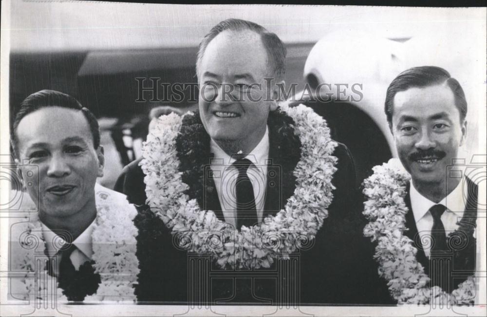 1966 Press Photo Vice President Hubert Horatio Humphrey - RRV18613 - Historic Images