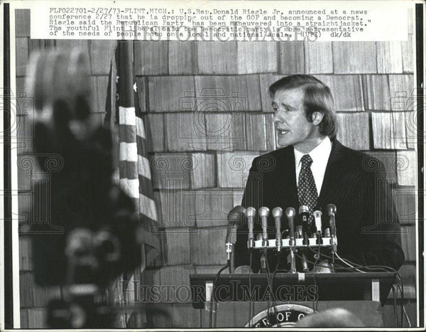 1973 Press Photo US Rep. Donald Riegle Jr. Democrat GOP - RRV58457 ...