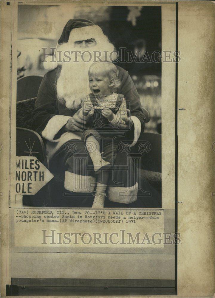 1971 Press Photo Christmas shopping center Santa mama - RRV61499 - Historic Images