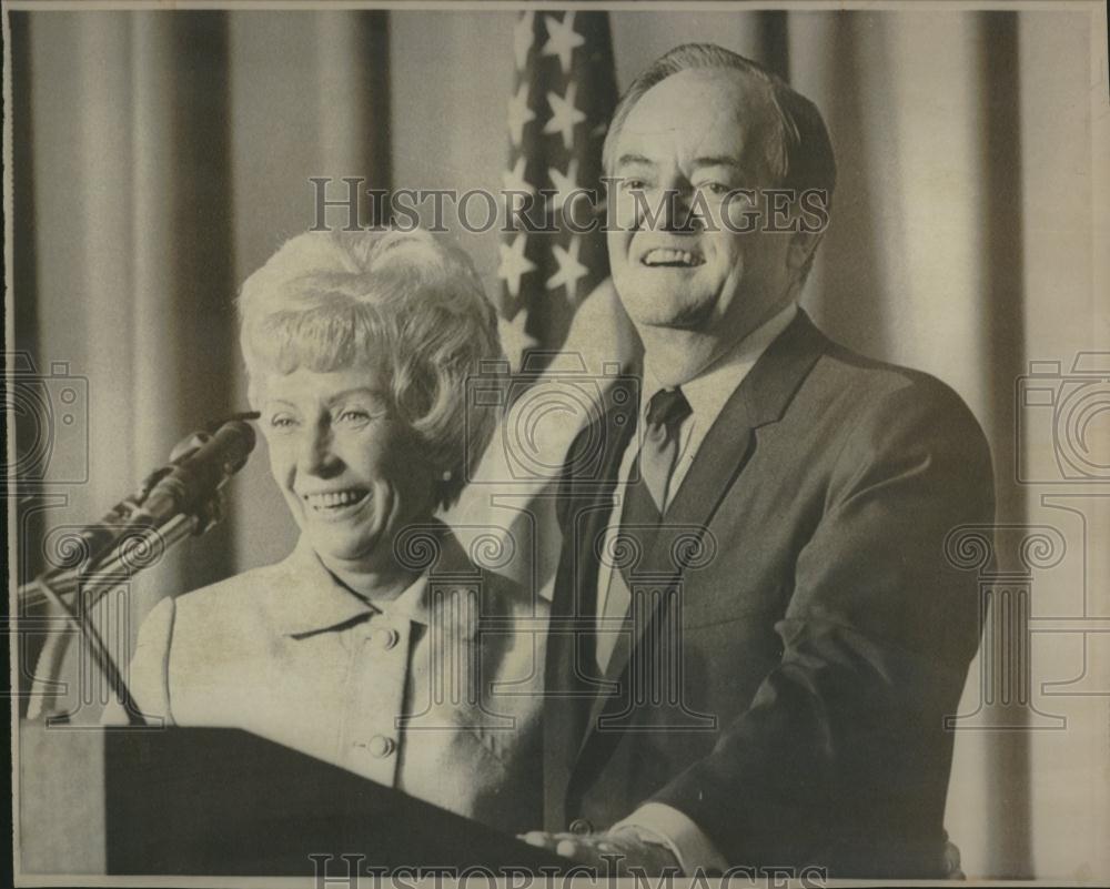 1968 Press Photo Hubert Humphrey Vice President - RRV18229 - Historic Images