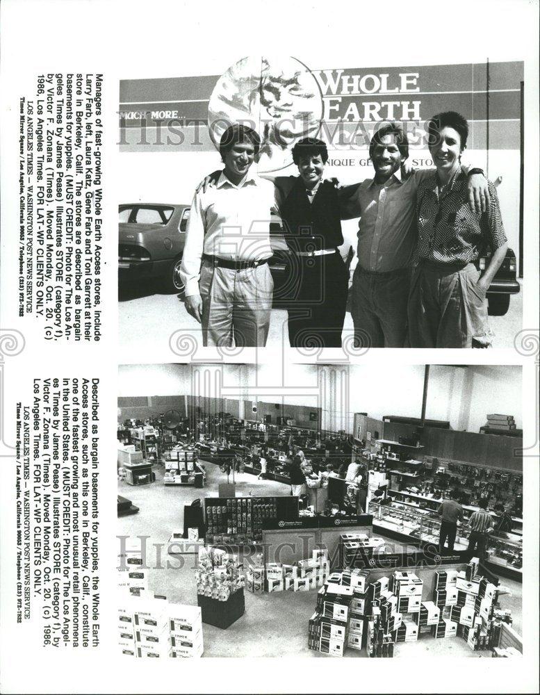 1986 Press Photo Managers of Whole Earth Access - RRV64495 - Historic Images