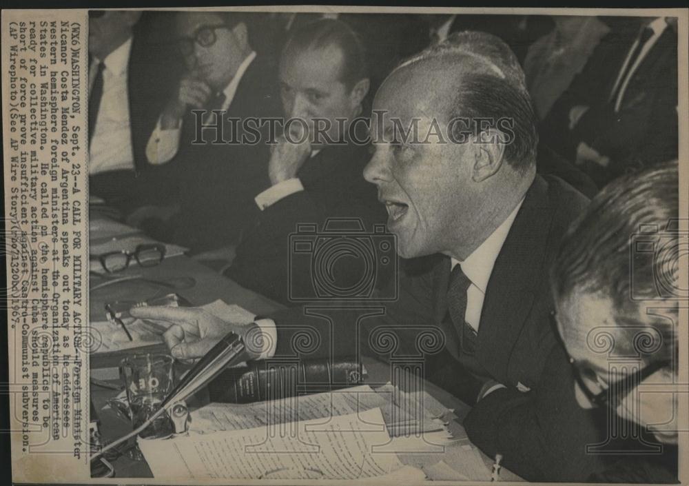 1967 Press Photo Foreign Minister Nicanor Costa Mendez - RRV17315 - Historic Images