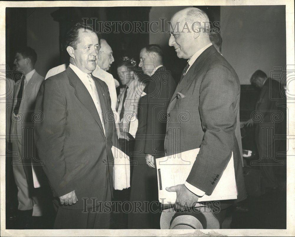1953 Press Photo Robert J. Nolan &amp; Attorney Walter Wolf - RRV40401 - Historic Images