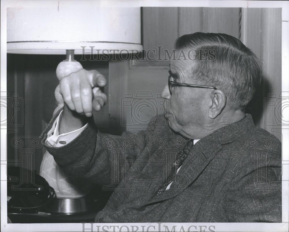 1957 Press Photo Senator Dennis Chavez Press Conference - RRV18753 - Historic Images