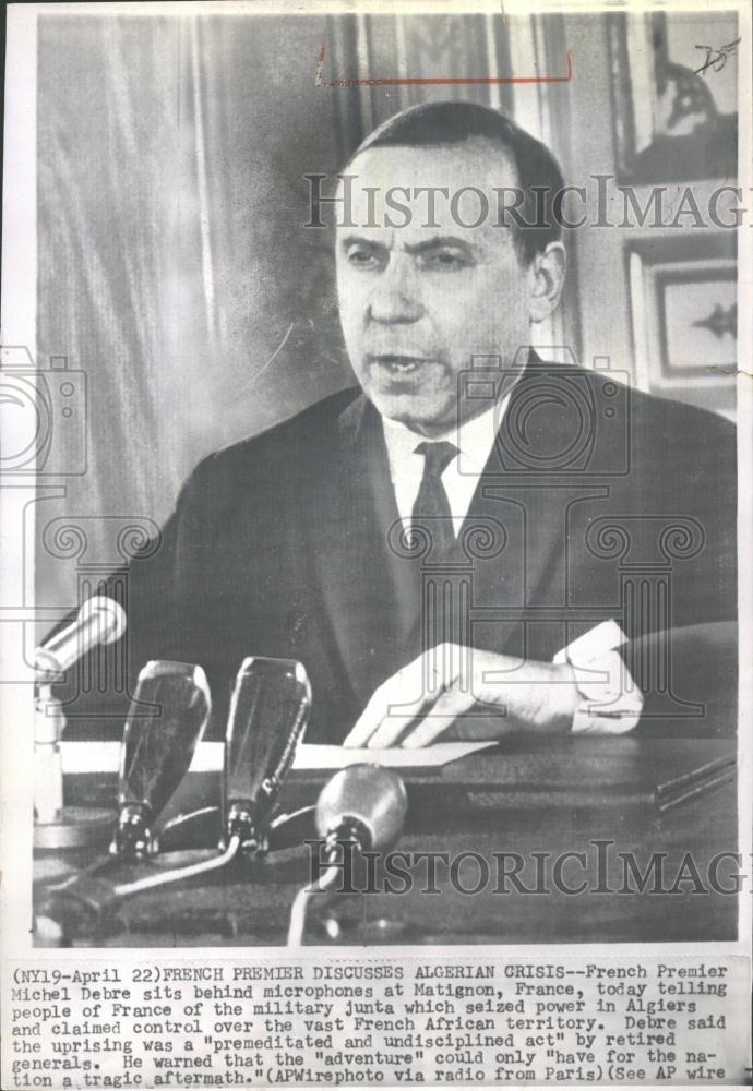 1968 Press Photo Michel Debre French Premier Politician - RRV32459 - Historic Images