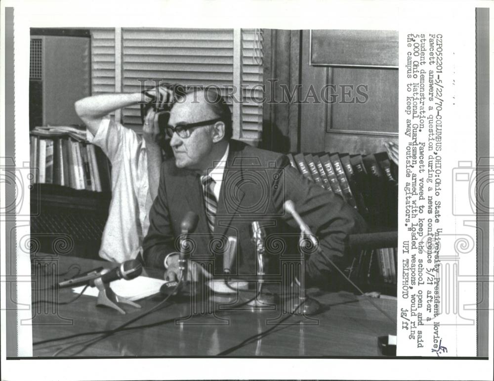 1970 Press Photo Ohio State Univ Pres News Conference - RRV36707 - Historic Images