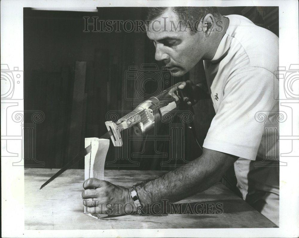 1969 Press Photo Hand Piece Vise Wood Instead - RRV59325 - Historic Images