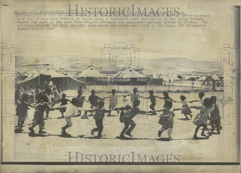 1969 Press Photo Children Jordan Refugees Baqaa Camp - RRV41057 - Historic Images