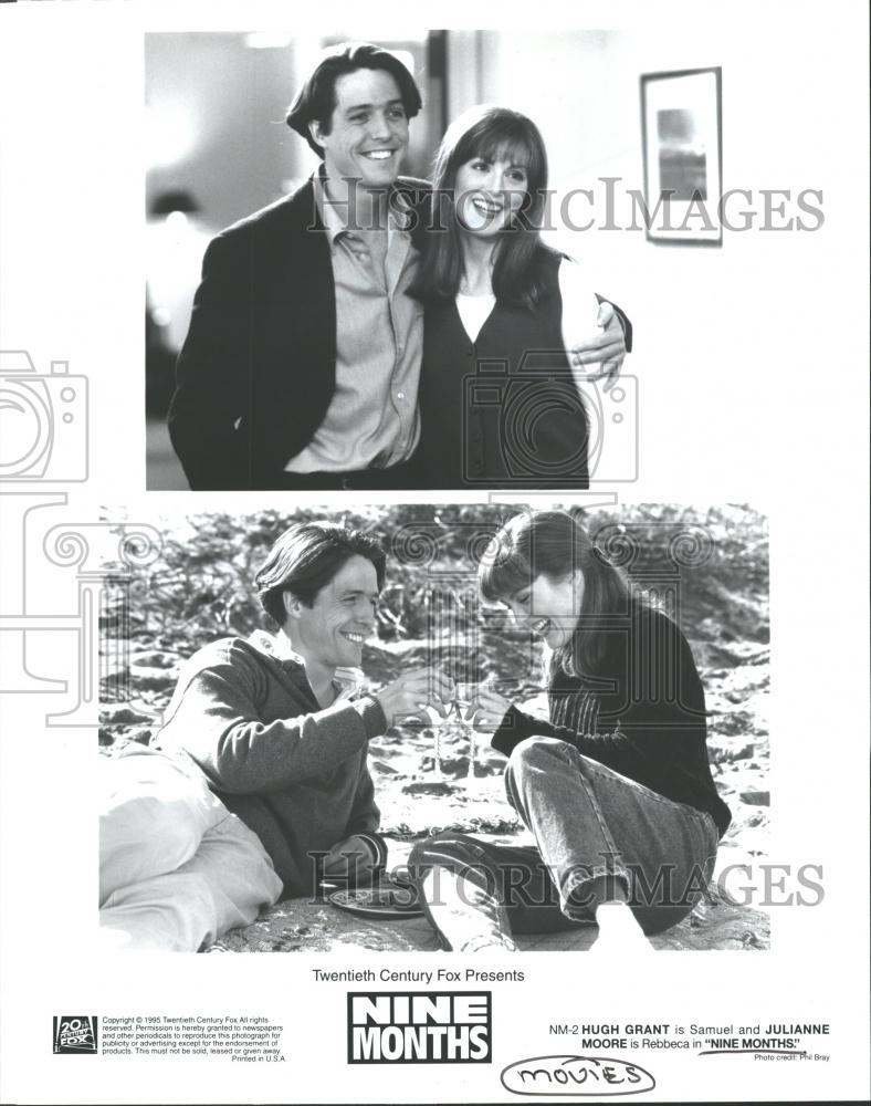 1995 Press Photo Actors Hugh Grant Julianne Moore - RRV35167 - Historic Images