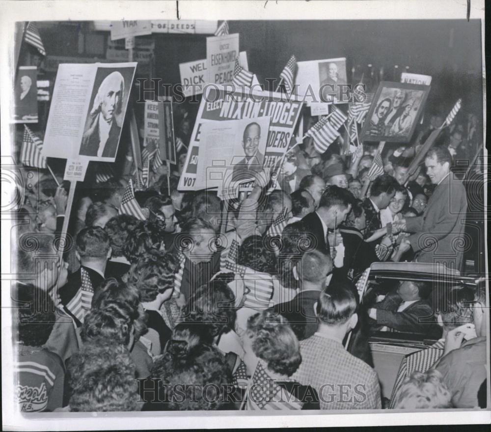 1960 Press Photo VP Nixon Chicago Greeting Campaign - RRV25971 - Historic Images