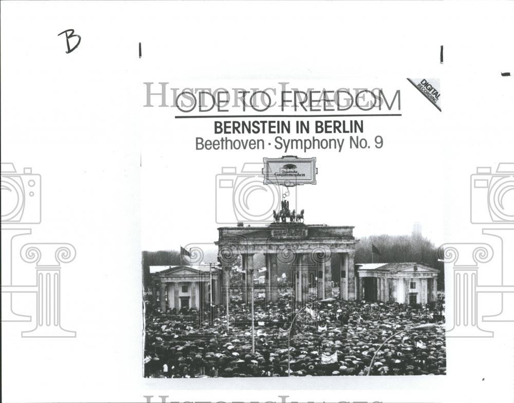 1990 Press Photo Leonard Bernstein Berlin Ode Freedom - RRV37025 - Historic Images