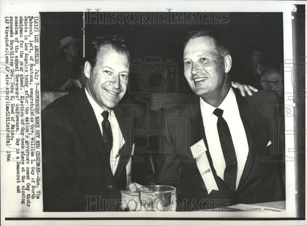 1966 Press Photo Tim Babcock William Guy Governors - RRV58611 - Historic Images