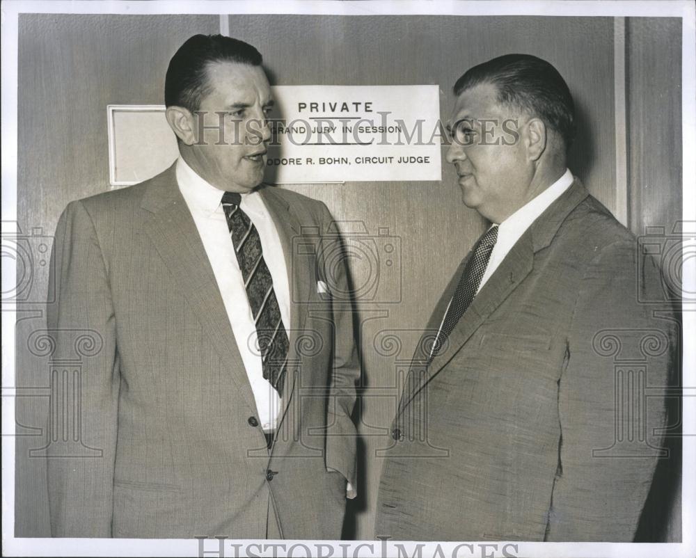 1956 Press Photo Harry Bockoff Atty Russel Frilck Sr Gr - RRV38833 - Historic Images