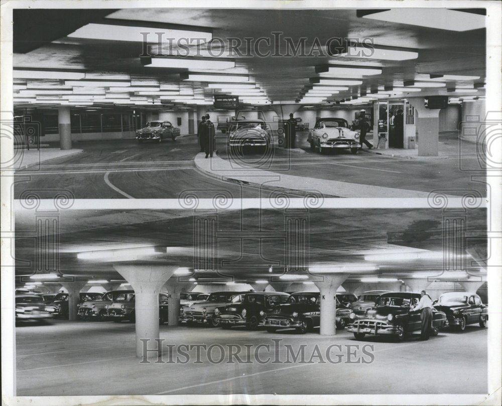 1954 Press Photo Garage Michigan Underground Avenue - RRV65699 - Historic Images