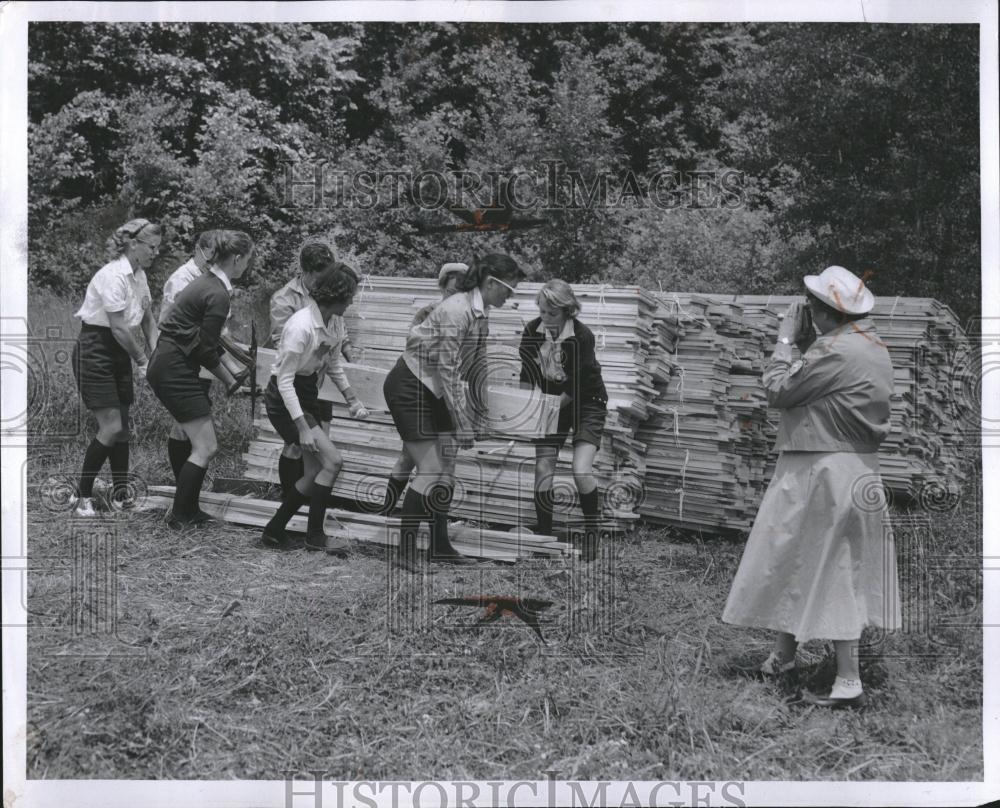 1956 Press Photo Ellen Kirkland Washington Texas Girls - RRV02245 - Historic Images