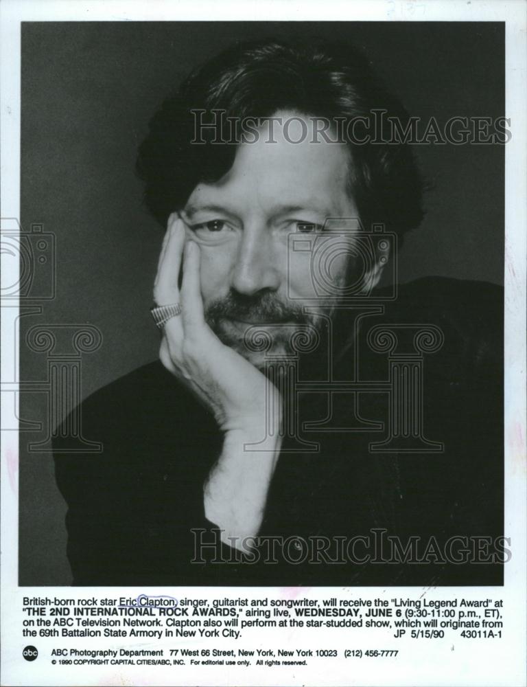 1990 Press Photo Eric Clapton Singer Guitarist Legen - RRV14587 - Historic Images