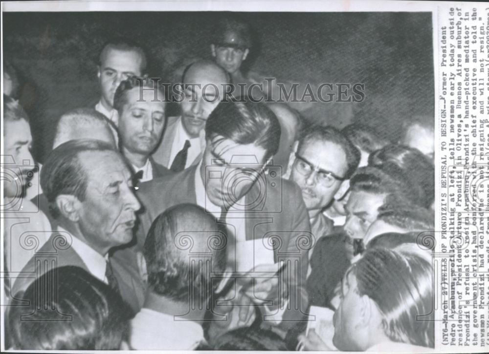 1962 Press Photo Olivo Former President Aramuru Pedro - RRV29343 - Historic Images