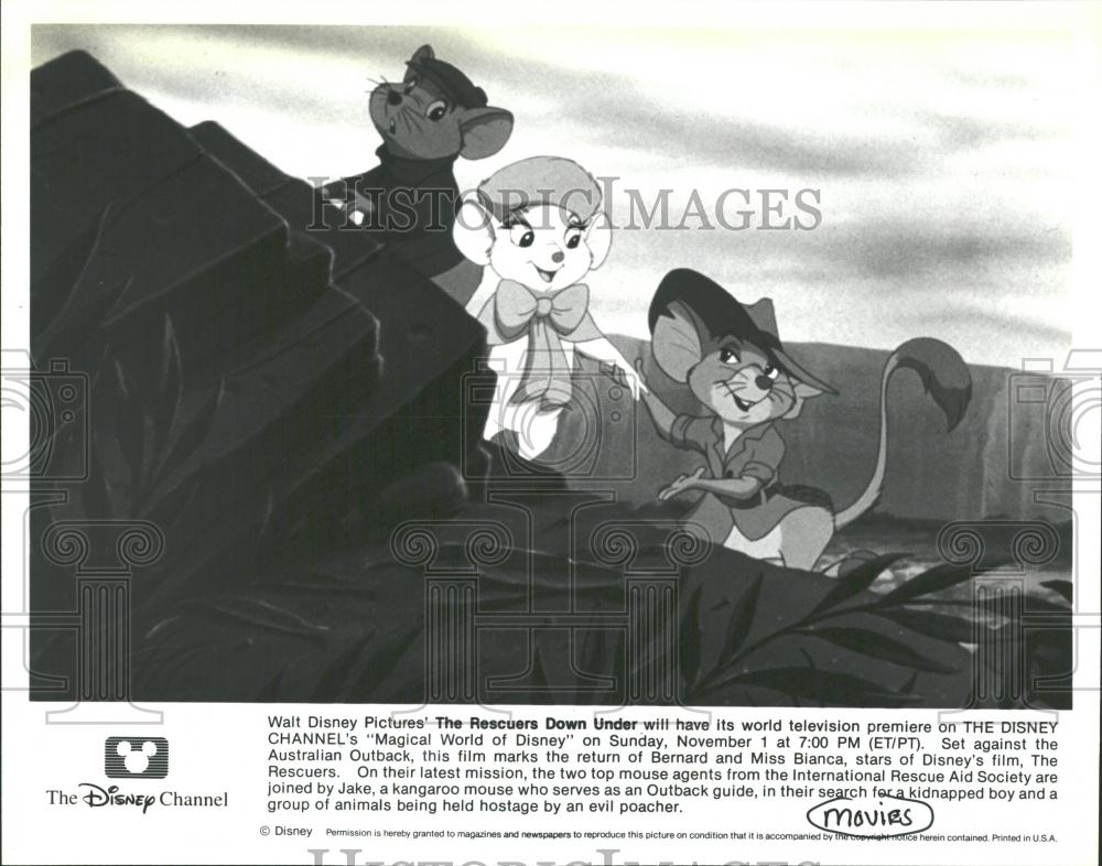 Press Photo Walt Disney&#39;s The Rescuers Down Under - RRV38409 - Historic Images