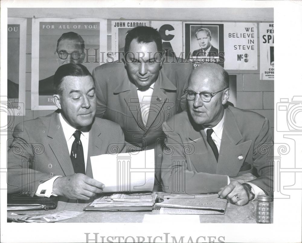 1956 Press Photo John Corroll Dinner Party Charles Ott - RRV29213 - Historic Images