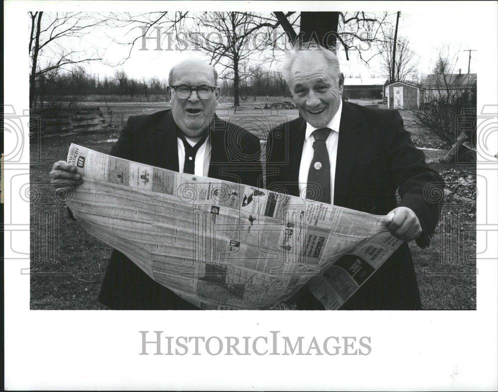 1991 Press Photo Wayne County Michigan Boundary Protest - RRV57207 - Historic Images
