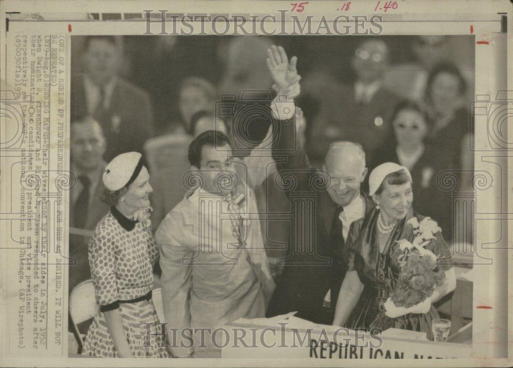 1974 Press Photo Dwight Eisenhower Richard Nixon wives - RRV47857 - Historic Images