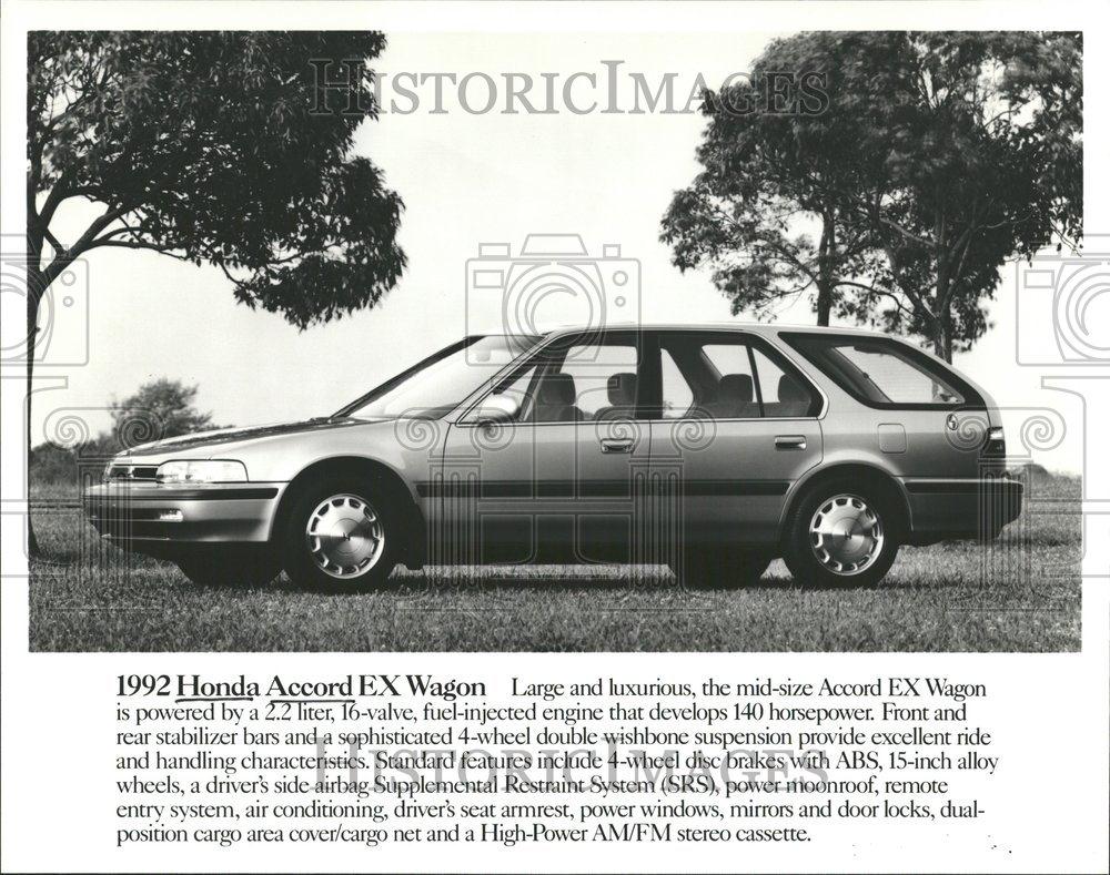 1992 Press Photo Honda Accord EX Wagon Automobile Model - RRV40053 - Historic Images