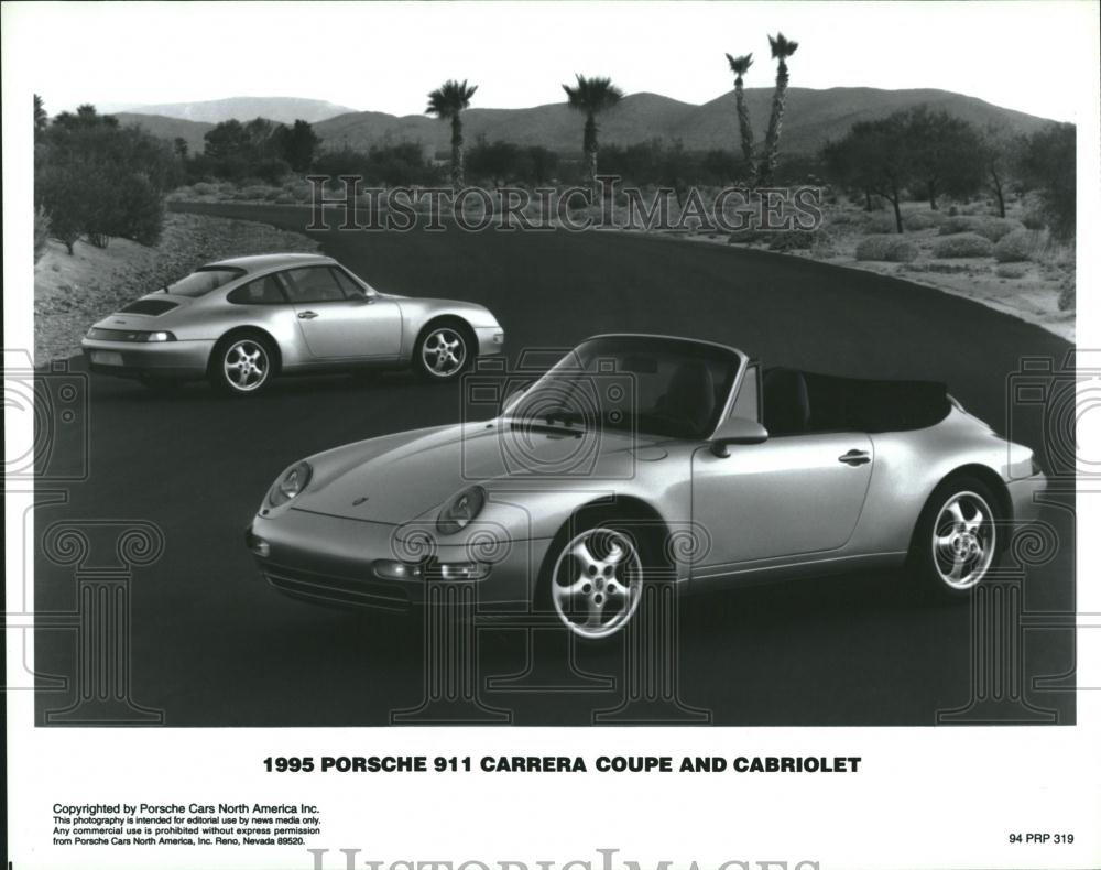 1995 Press Photo Porshe 911 Carrera Coupe And Cabriolet - RRV02745 - Historic Images