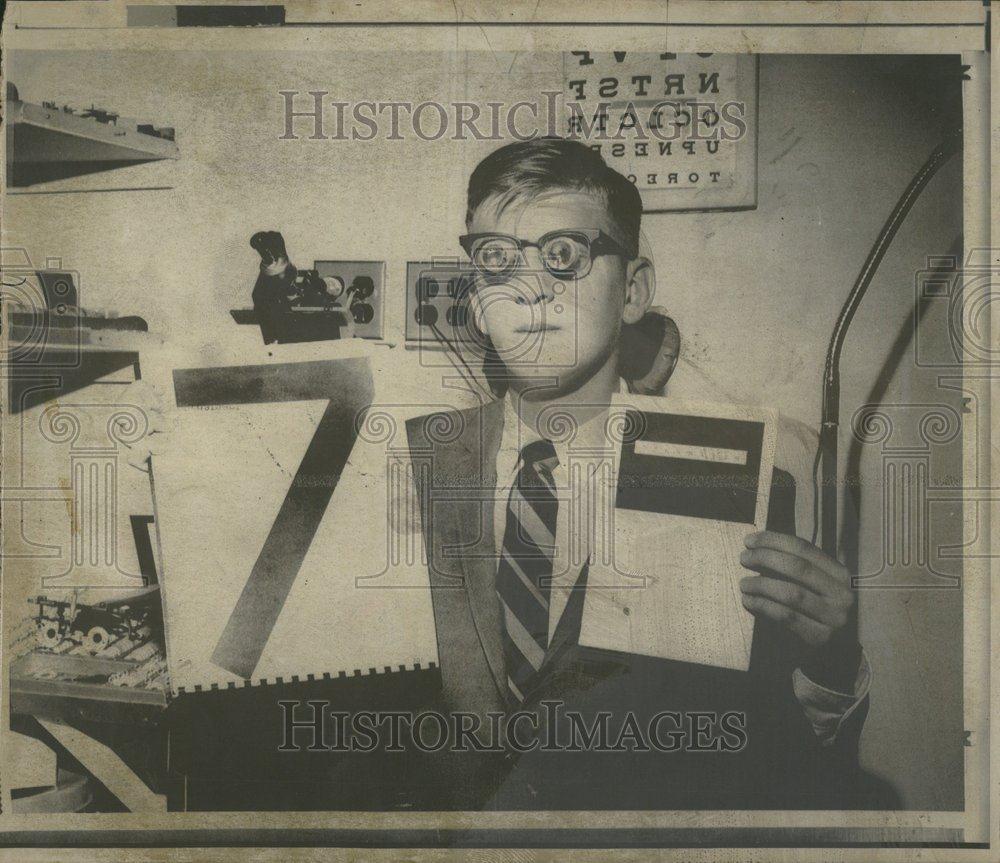 1968 Press Photo Almost Blind Boy With New Glasses - RRV44357 - Historic Images