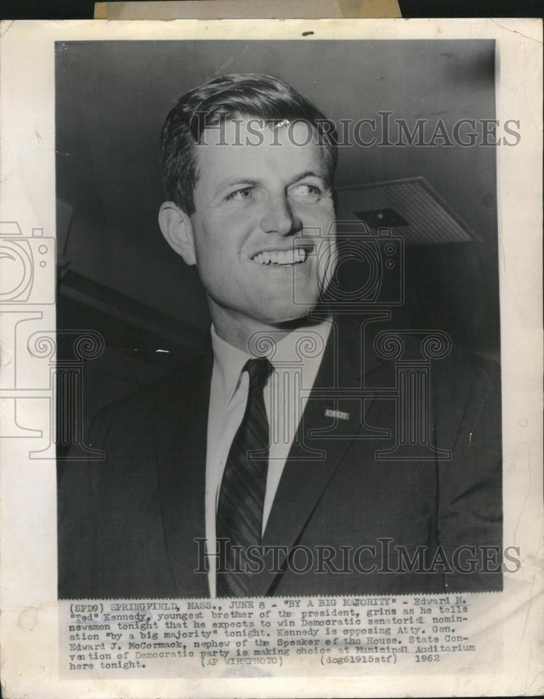 1962 Press Photo Edward Kennedy Senatorial Nomination - RRV15441 - Historic Images