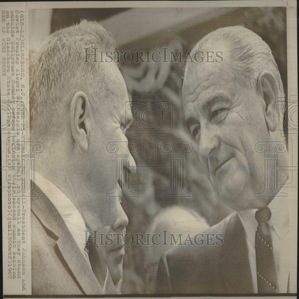 1967 Press Photo President Johnson Soviet Kosygin - RRV27389 - Historic Images