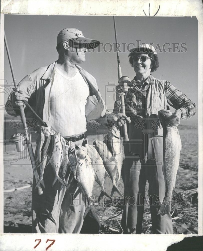 1955 Press Photo Jim and Jane Haywood Fishing - RRV32789 - Historic Images